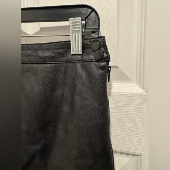 Bardot x Revolve Vegan Leather Mini Skirt faux zipper goth black party rare US8 - Picture 4 of 7